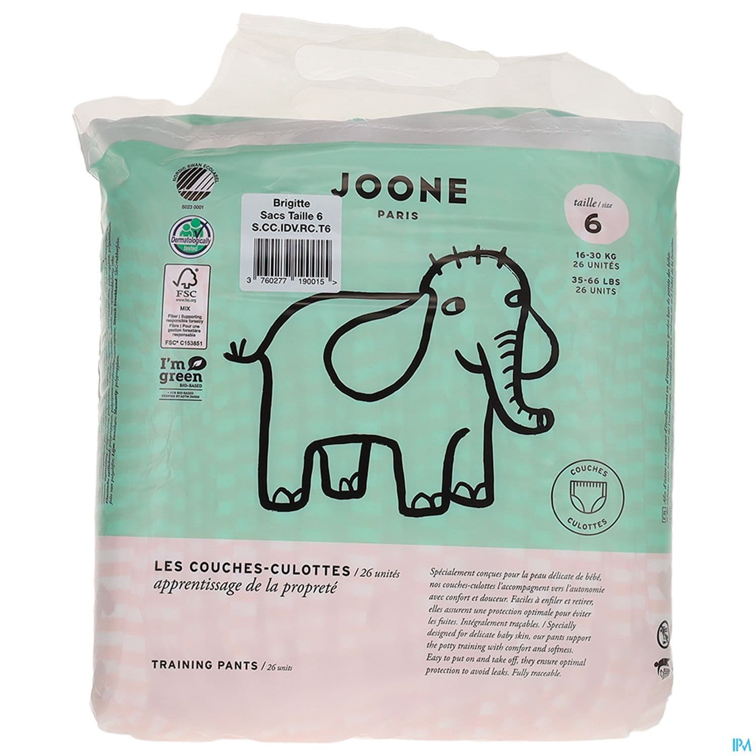 Joone Bebe Couche Culotte T6 16/30kg Brigitte X26