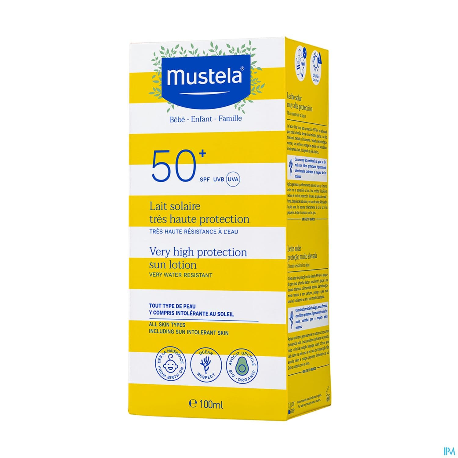 MUSTELA SOLAIRE LAIT SPF50+ 100ML