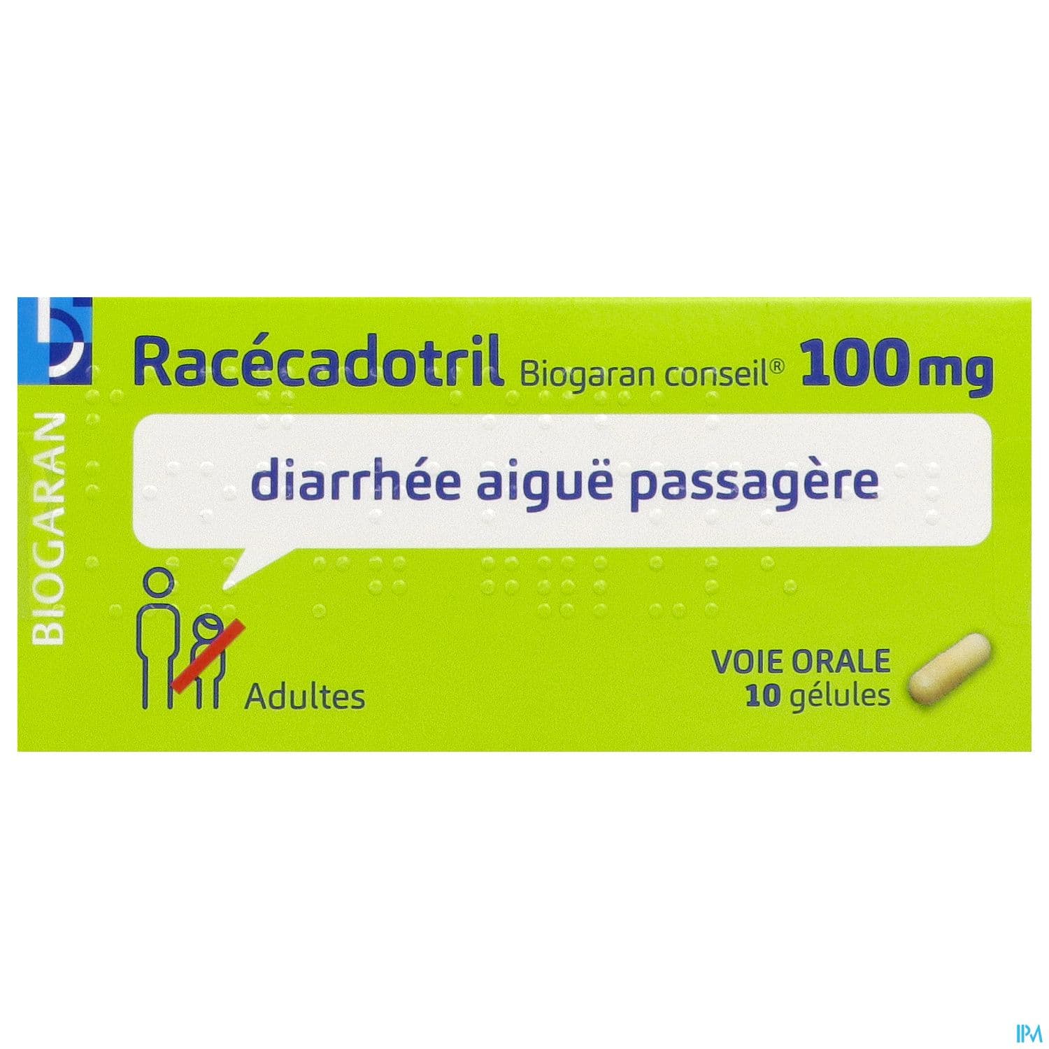 RACECADOTRIL 100MG BGR CONS GEL 10