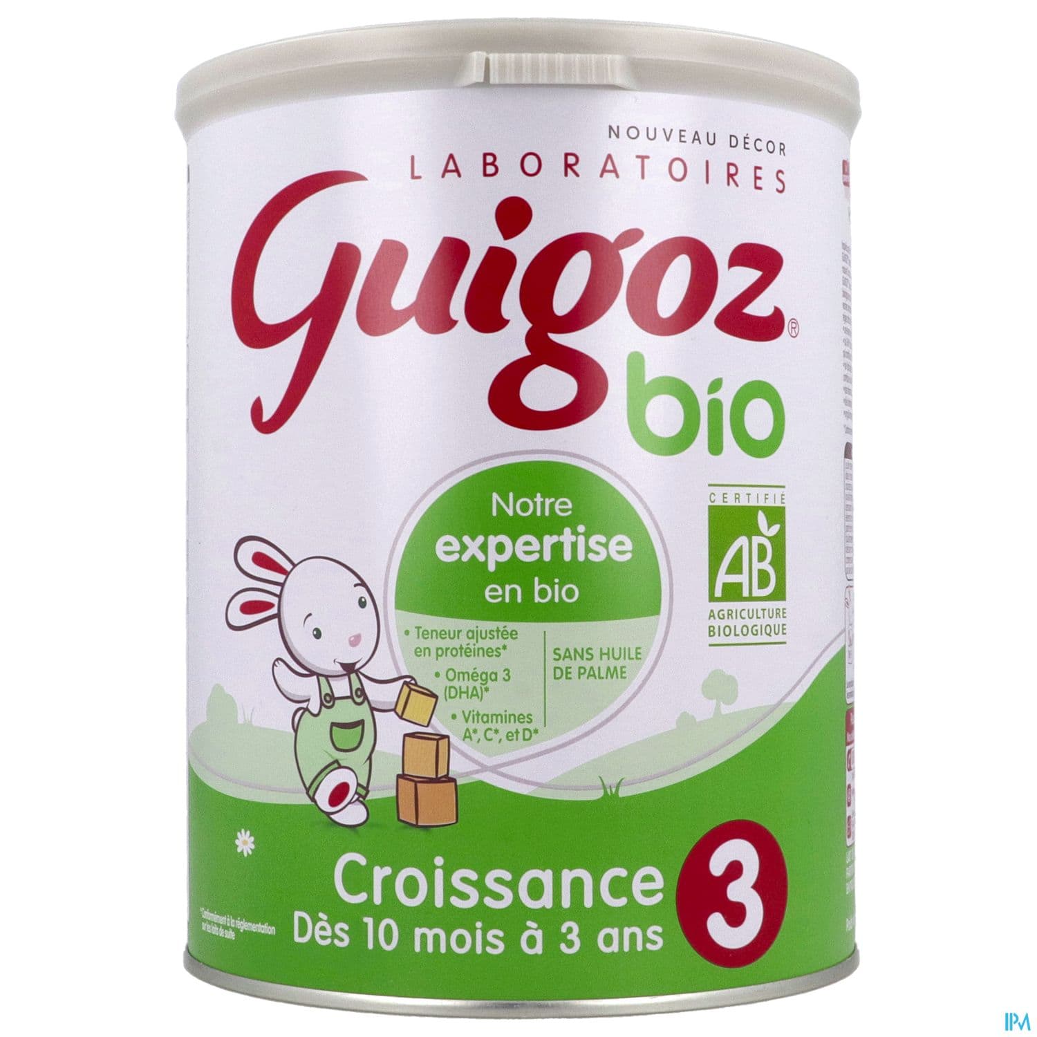 GUIGOZ LAIT BIO 3 CROISS PDR 800G