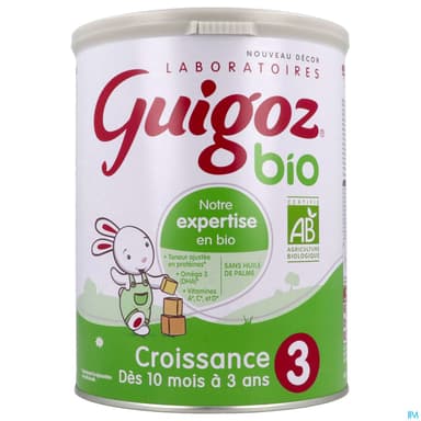 GUIGOZ LAIT BIO 3 CROISS PDR 800G