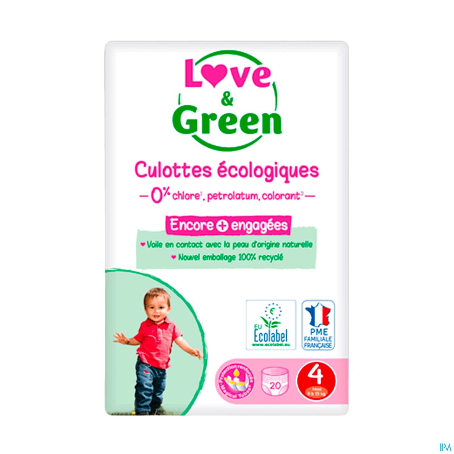 Love Green Culottes Certifiees Ecolabel Et Hypoallergeniques T4 X 20