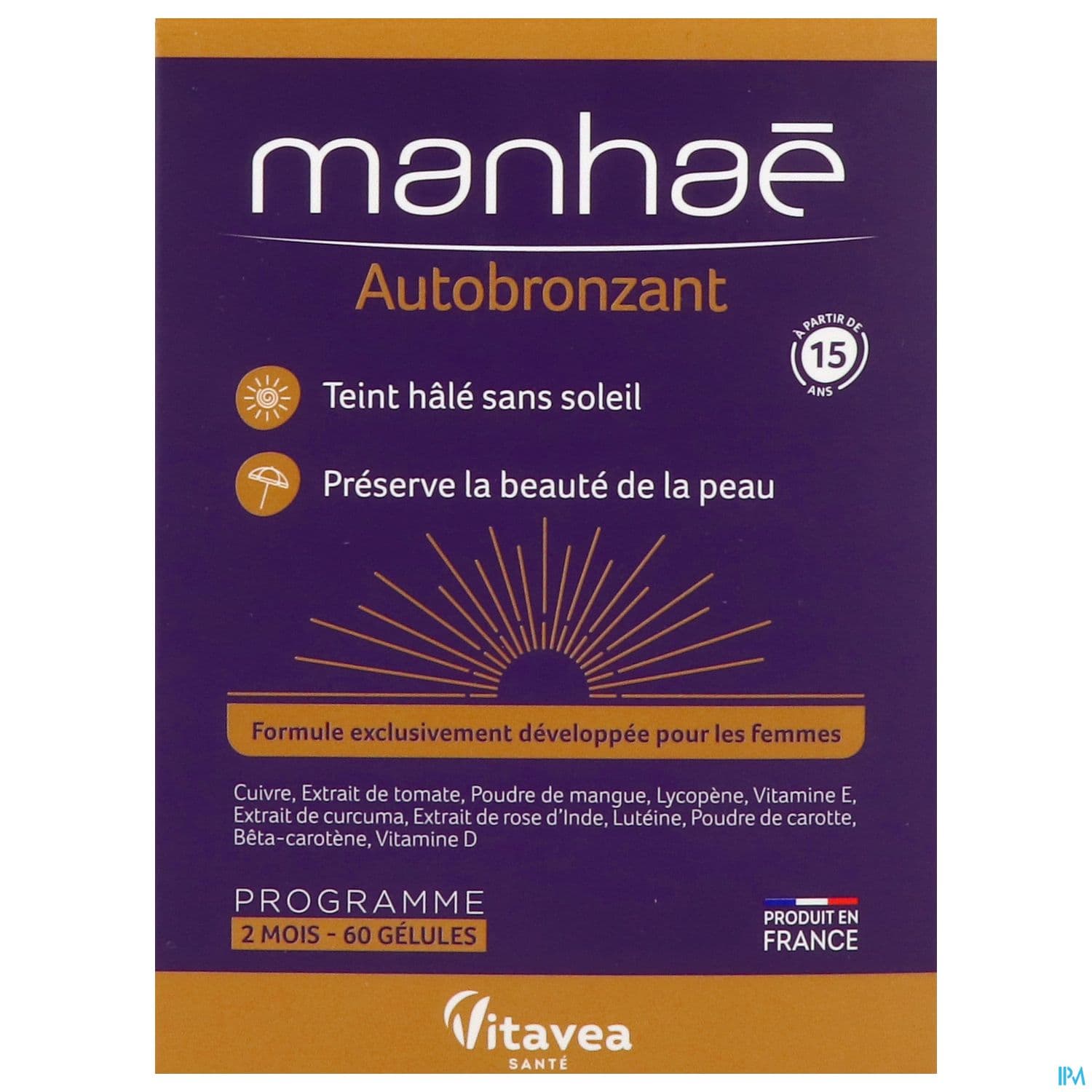 Vitavea Manhae Autobronzant Gelule 60