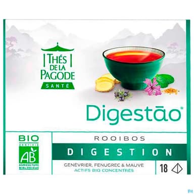 Thes De La Pagode Rooibos Digestao Bio Infusette 18