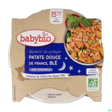 BABYBIO BON/NUIT PATATE/BLE 260G