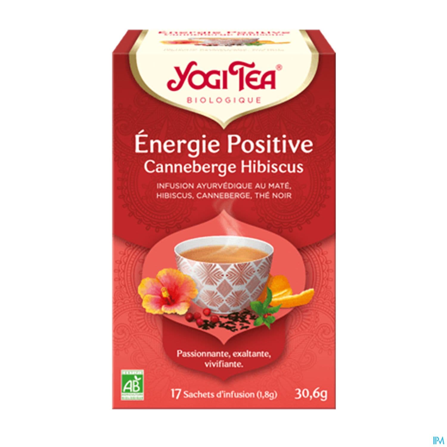 Yogi Tea Energie Positive Canneberge Hibiscus Bio Infusette 2g 17