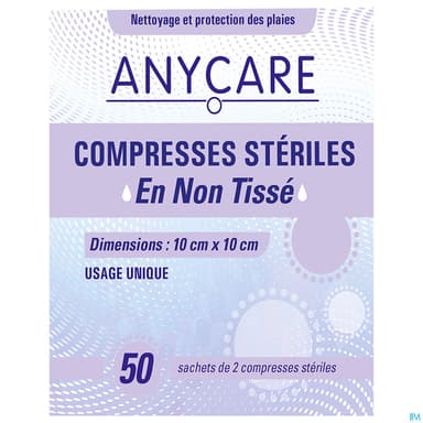 ANYCARE COMP ST NT 10X10CM 50