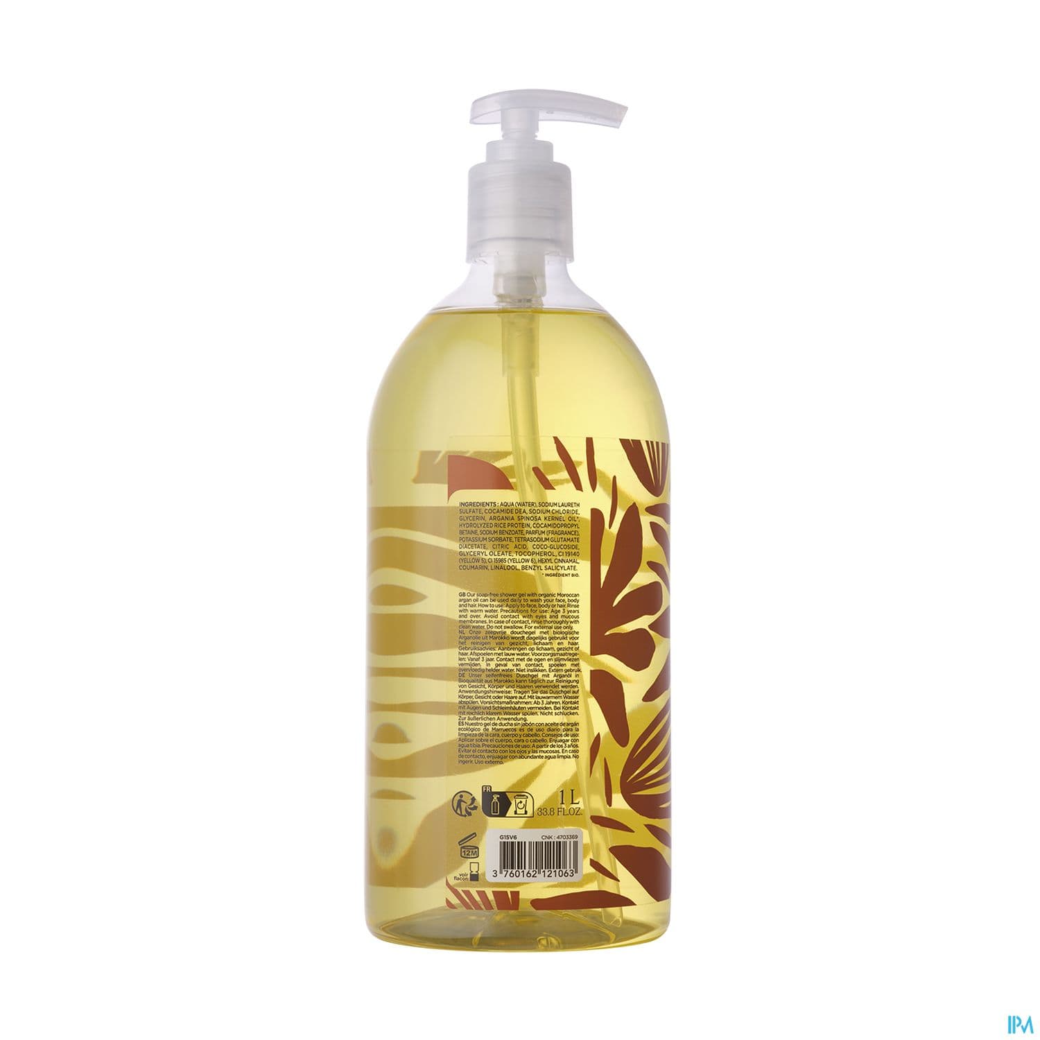 Mkl Green Nature Gel Douche Huile D'argan Du Maroc Cosm'ethik 1l