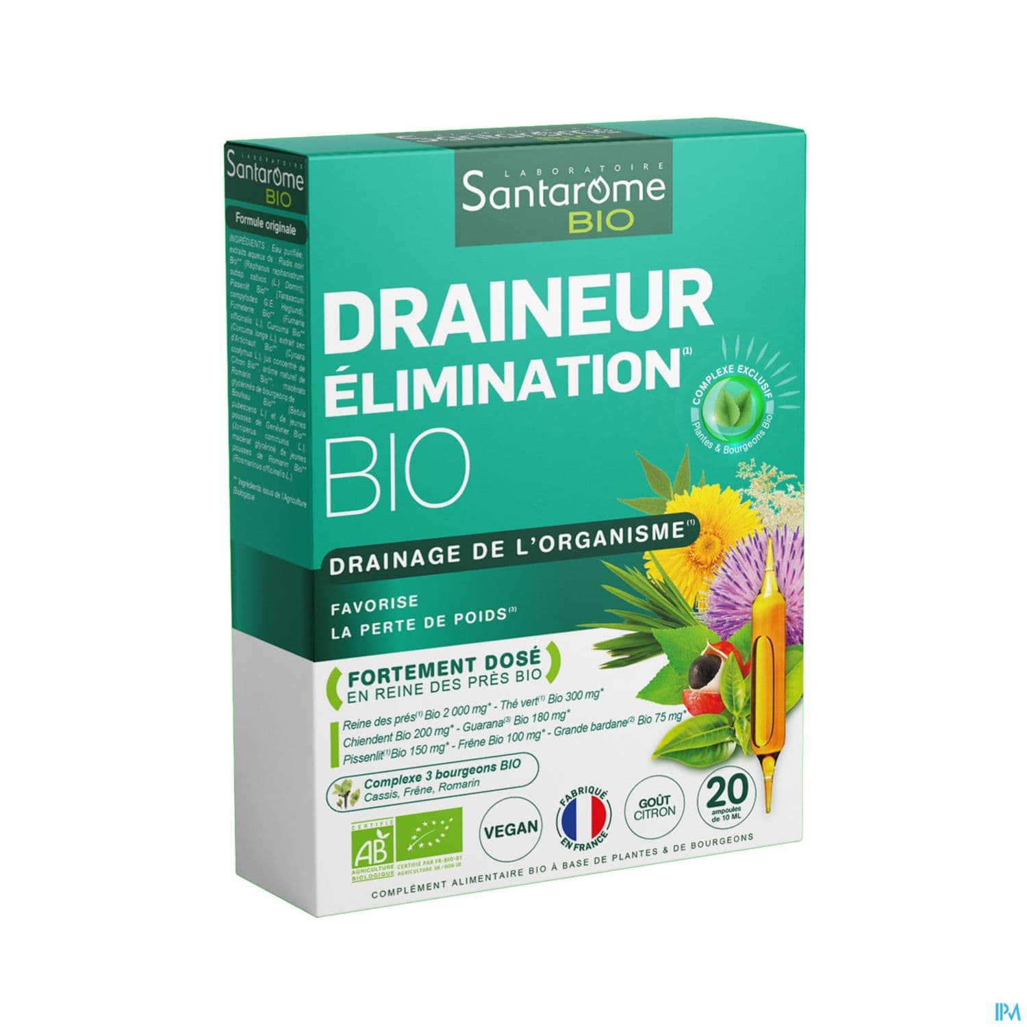 SANTAROME DRAINEUR BIO AMP 20 — Pharmacie du Grand Vitrolles