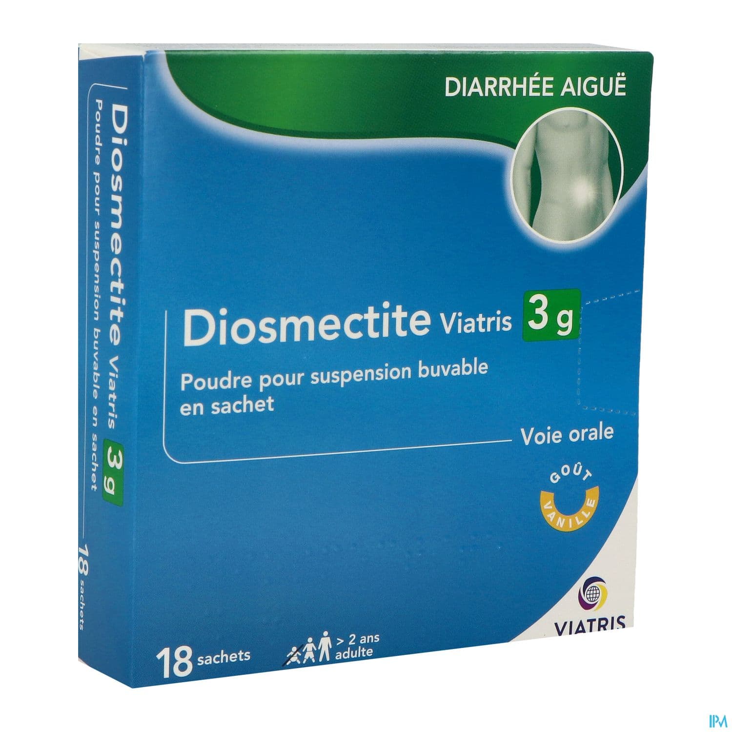 Diosmectite Viatris 3g Poudre Pour Suspension Buvable Sachet 18