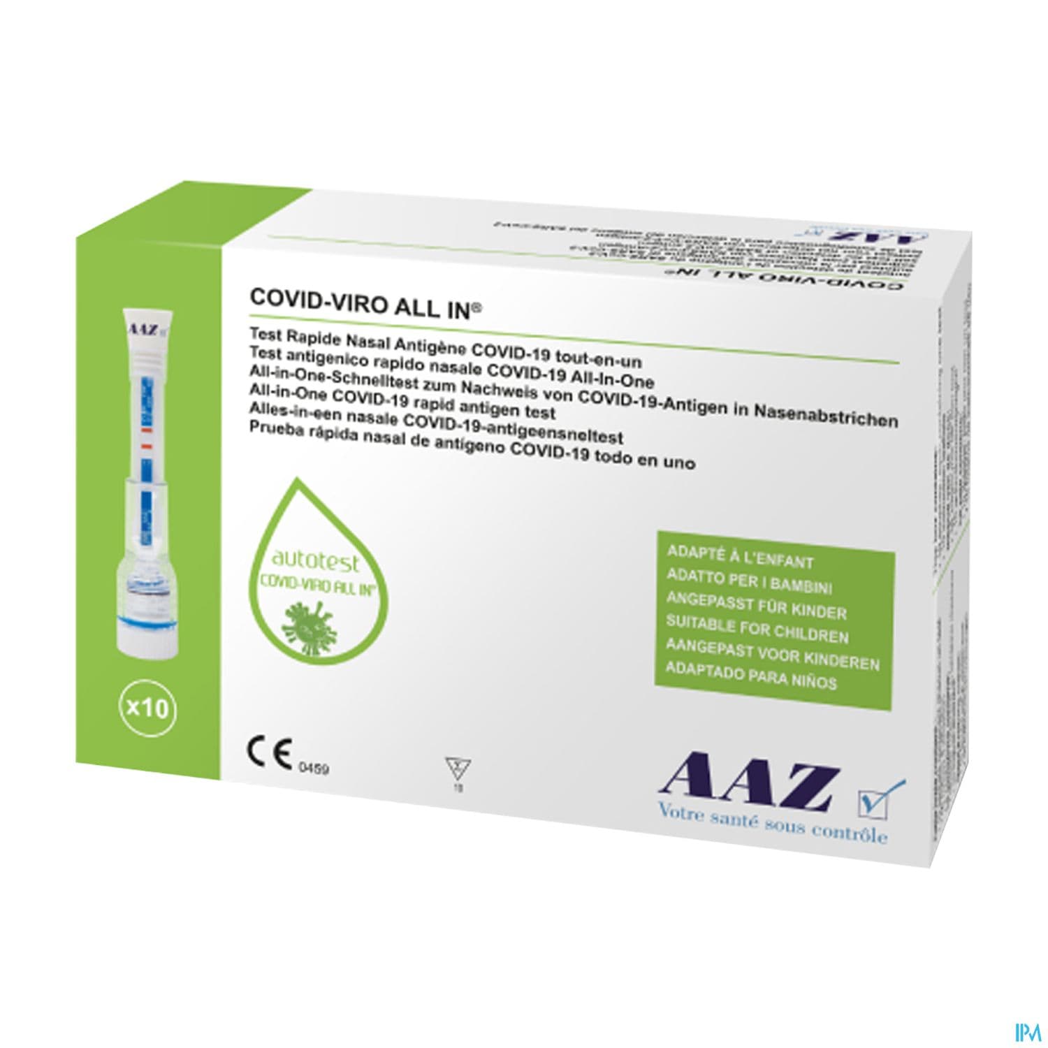 Aaz Autotest Nasal All In Duo Enfant Covid Viro 10