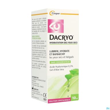 Cooper Dacryolens Hydratation Yeux Solution Ophtalmique 10ml