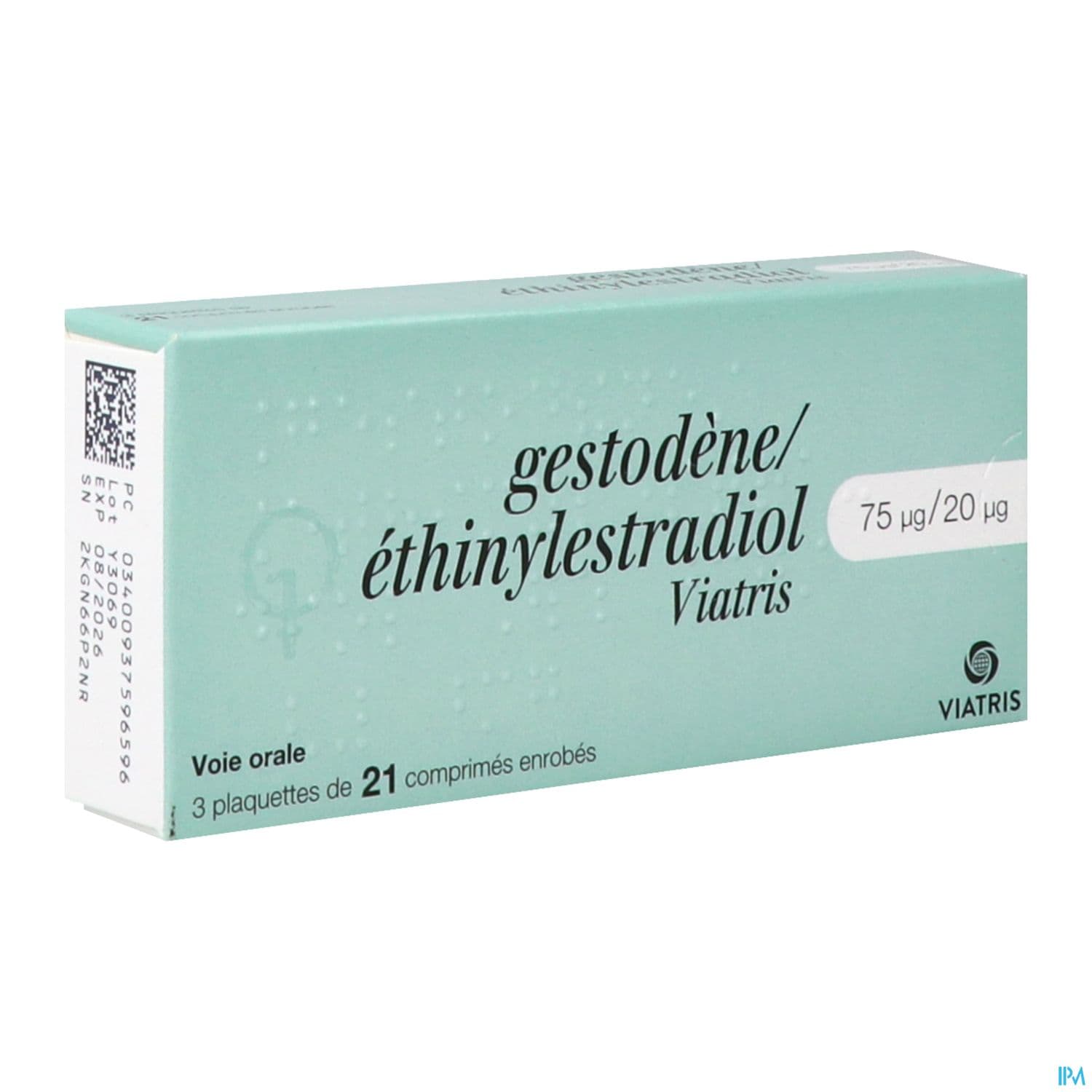Gestodene Ethinylestradiol Viatris 75mcg/20mcg Comprime 21 X3