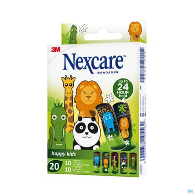 NEXCARE PANS HAPPY KIDS ANIMAUX 20