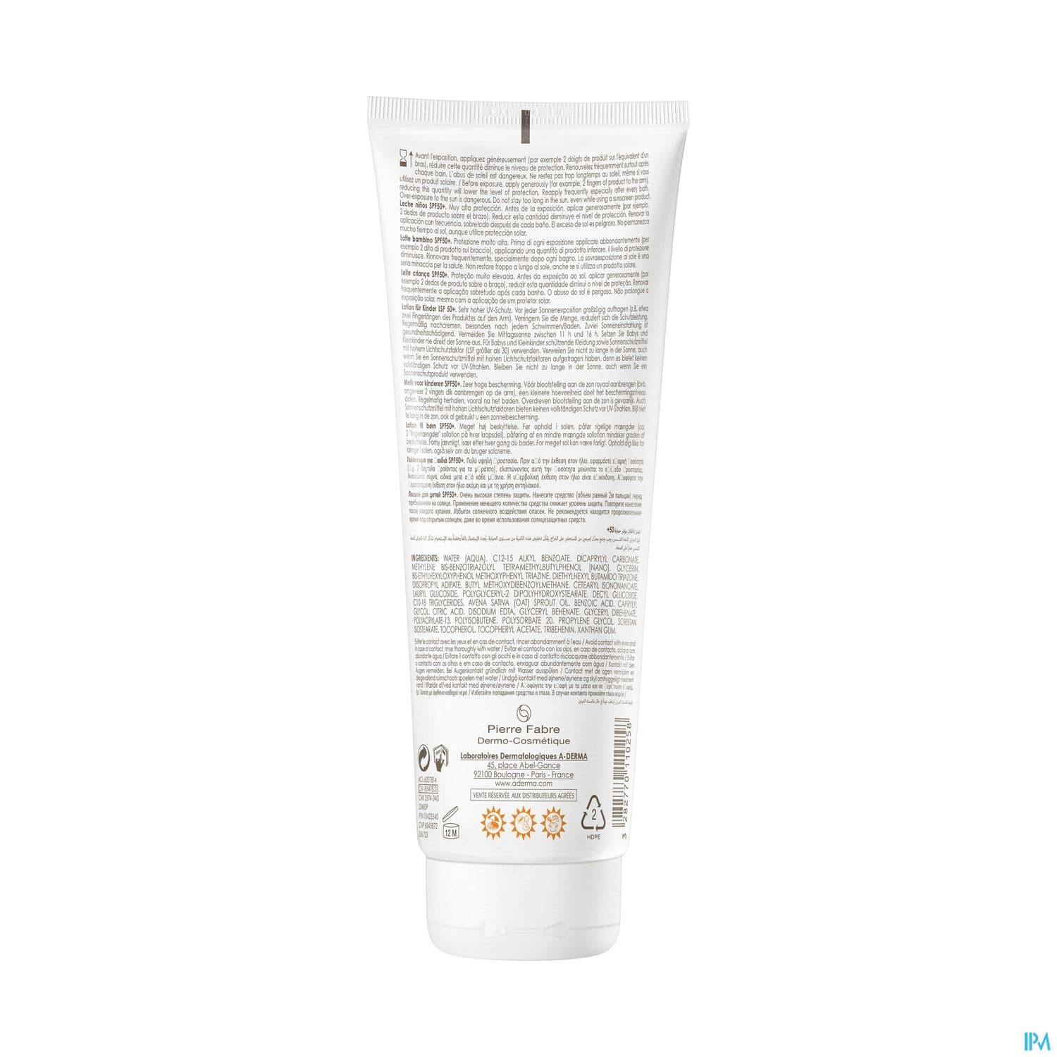 A-DERMA PROTECT LAIT ENFANT SPF50+
