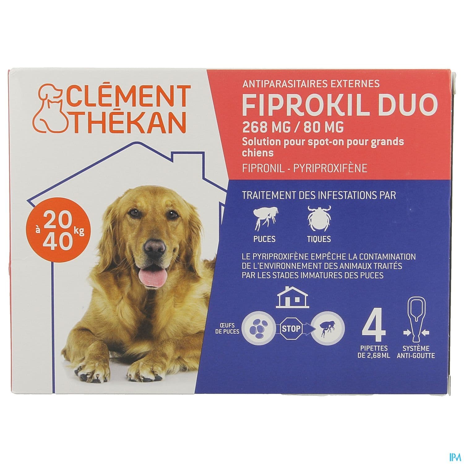 Clement Thekan Fiprokil Duo Spot On Chien 20/40k 4