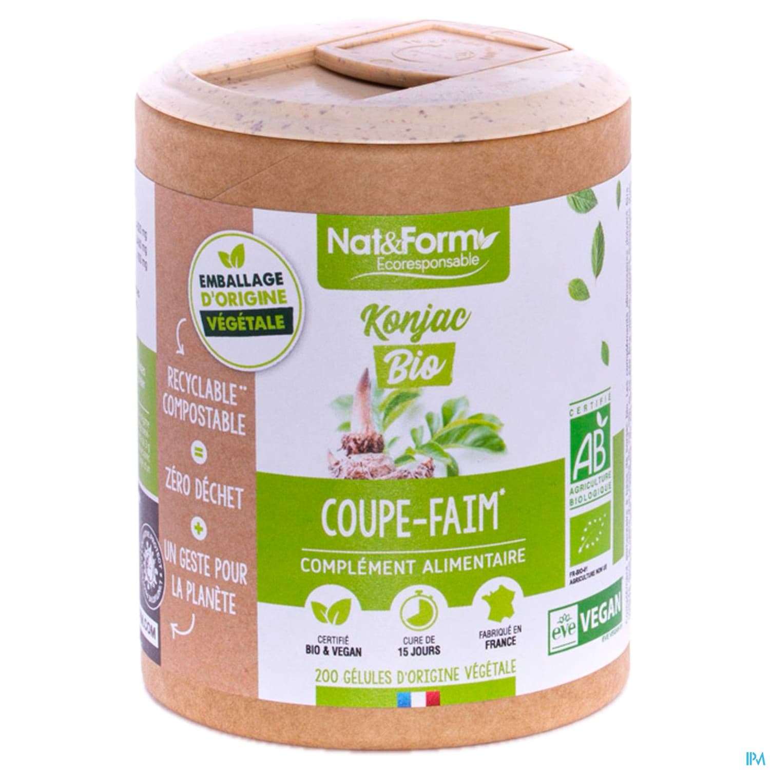 Nat Et Form Ecoresponsable Konjac Bio Gelule Vegetale 200