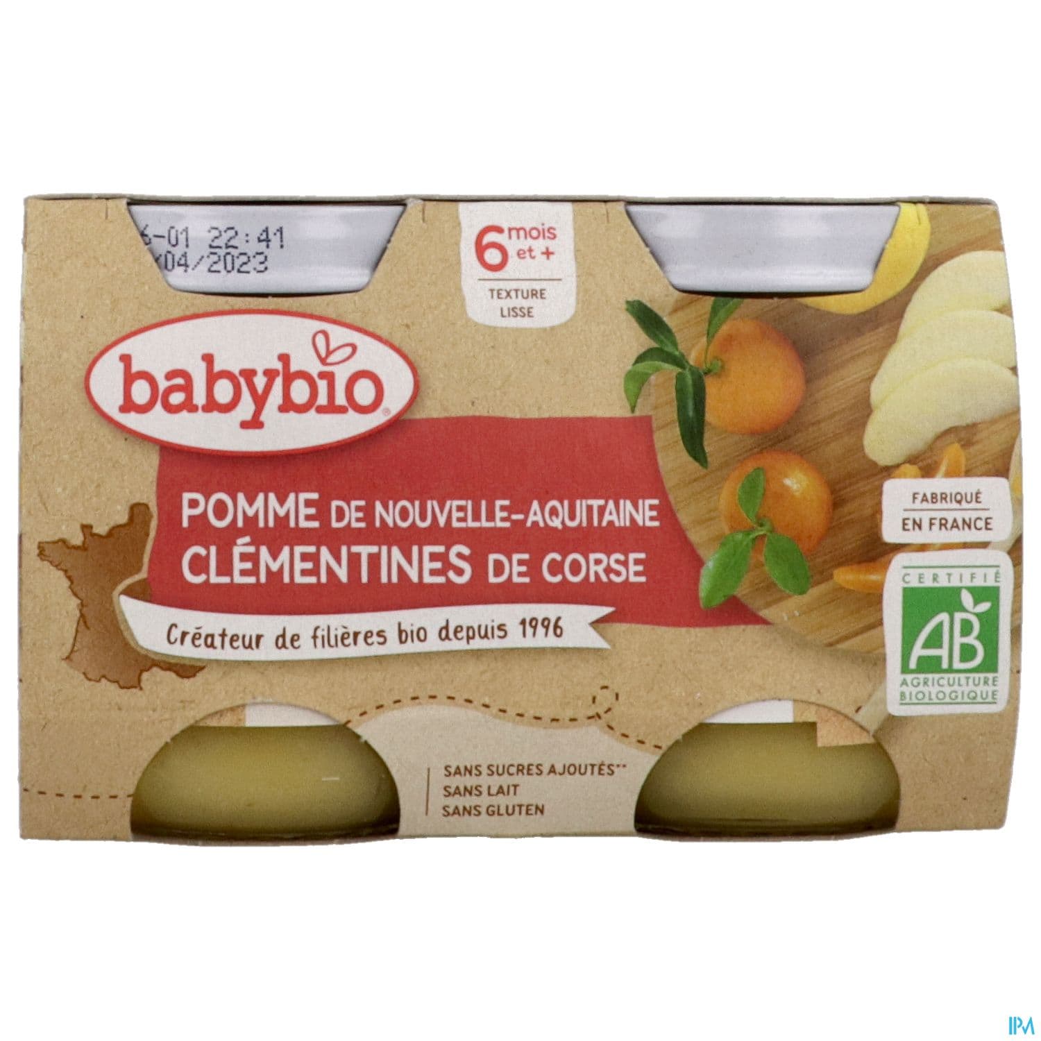BABYBIO POM/CLEMENTINE 2X130G