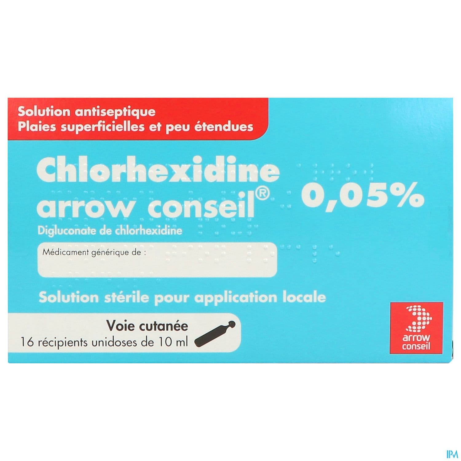 CHLORHEXIDINE 0,05% ARW CON 10ML16