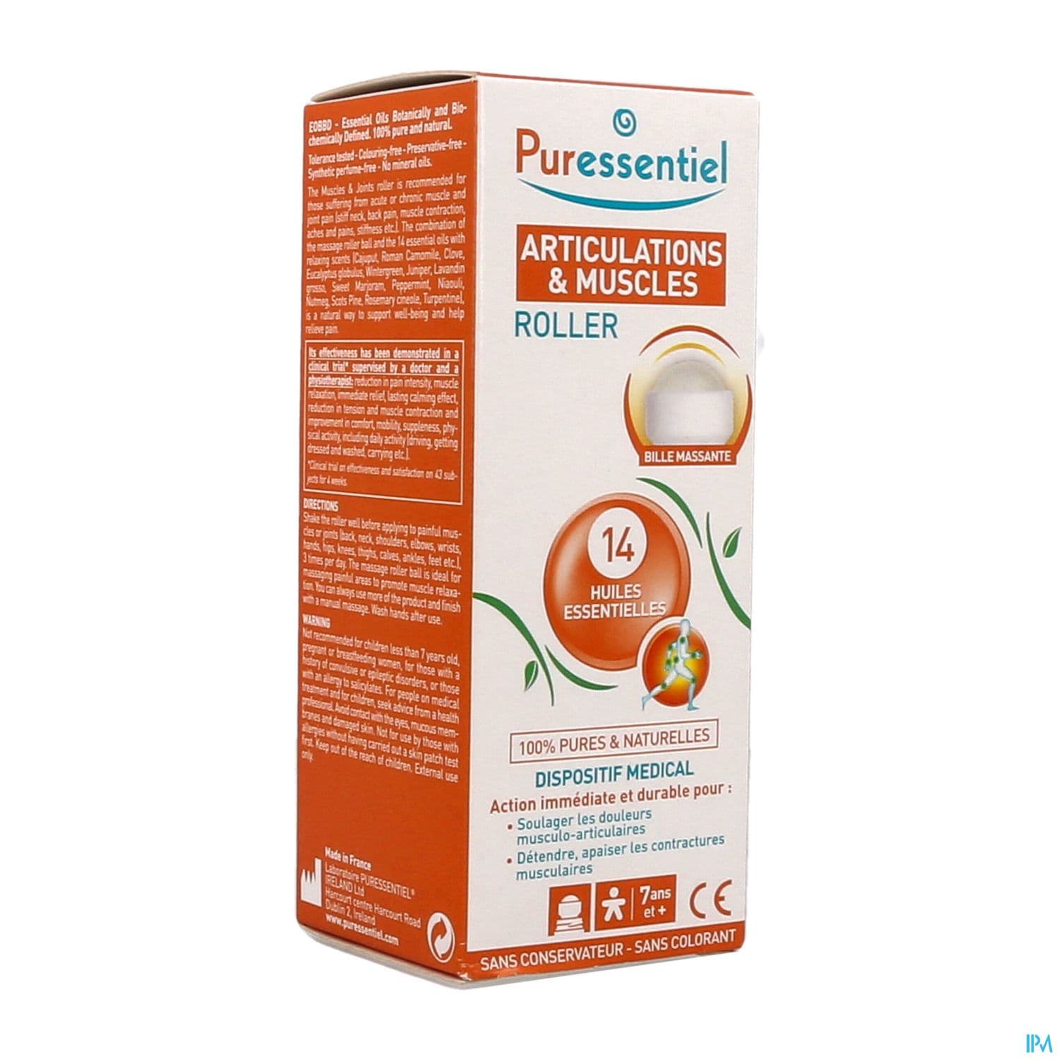 PURESSENTIEL ROLLER ARTICUL75ML
