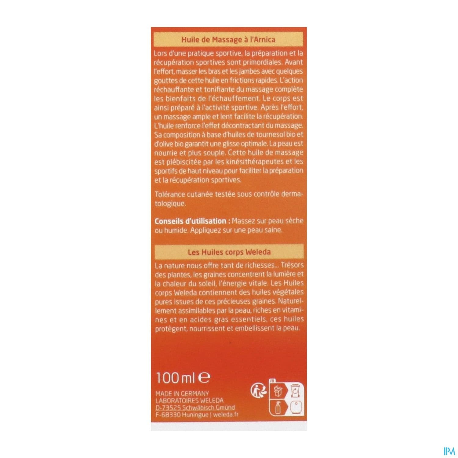 WELEDA HLE MASSAGE ARNICA 100ML