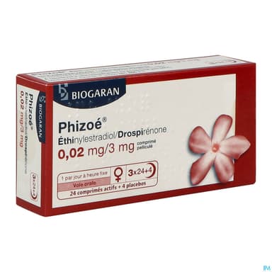 Phizoe 0mg02/3mg Comprime Pellicule 28 X3
