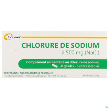 COOPER CHLORURE SODIUM 500MGGELU50