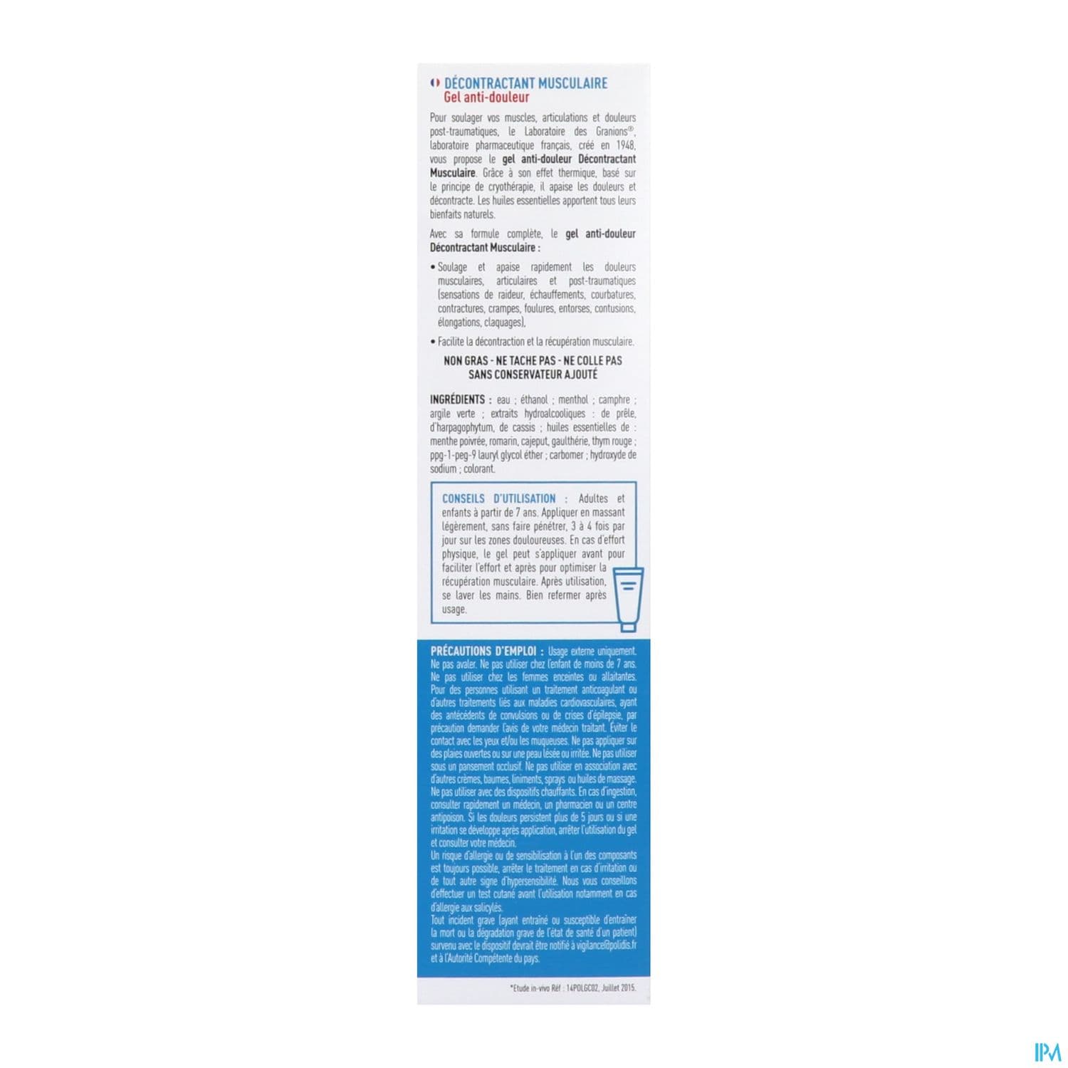 GRANIONS DECONTRACT MUSC GEL 100ML