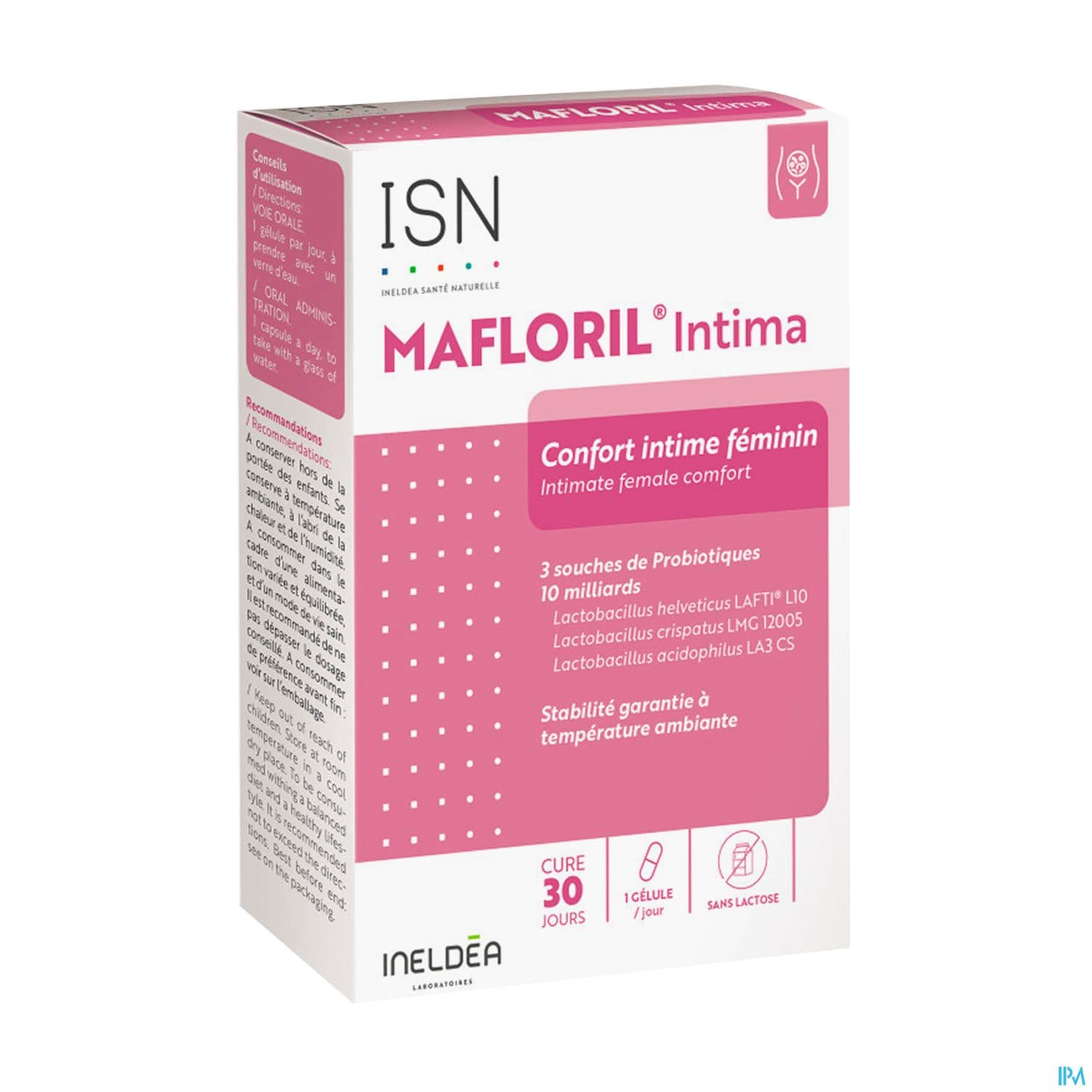 Ineldea Isn Mafloril Intima Soutient La Flore Vaginale Gelule 30