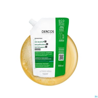 DERCOS DS SH A/PEL GRAS RECH500ML