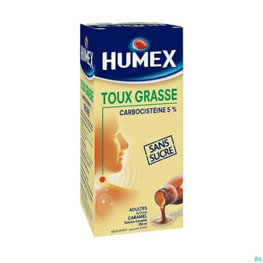 Humex Toux Grasse Adulte Sans Sucre Solution Buvable 250ml