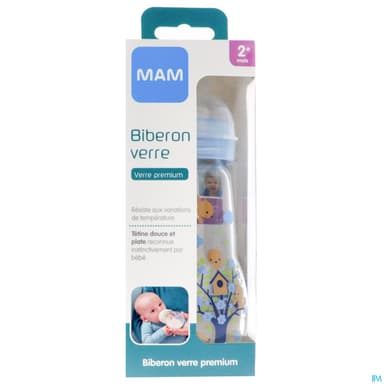 BIB MAM VER 1AGE DEB/2 BLEU 260ML