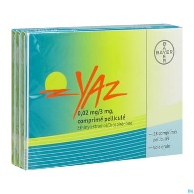 Yaz 0mg02/3mg Comprime 28 X3