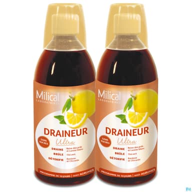 MILICAL DRAIN ULTRA AGRUME 500MLX2
