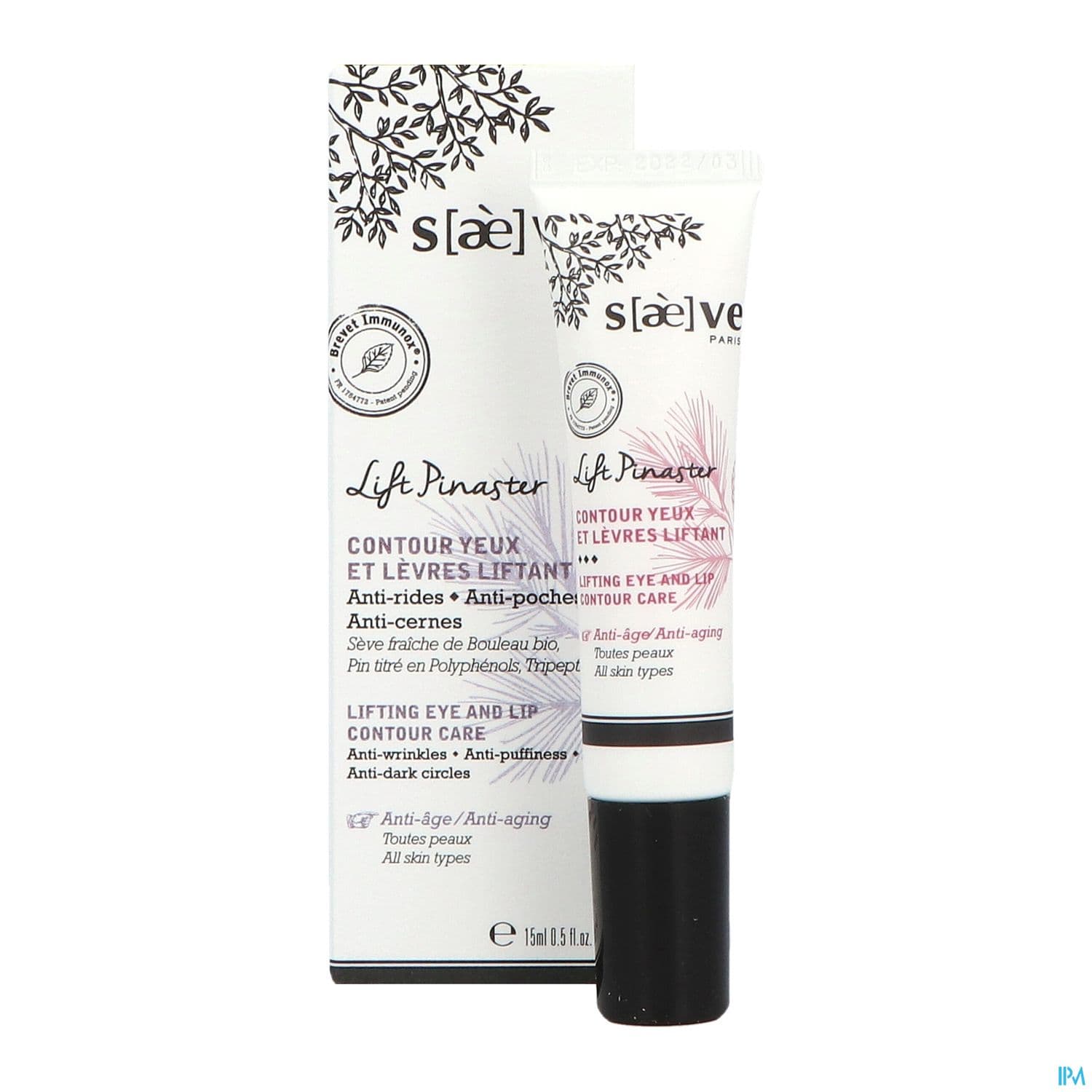 Saeve Lift Pinaster Contour Yeux Et Levres Liftant 15ml