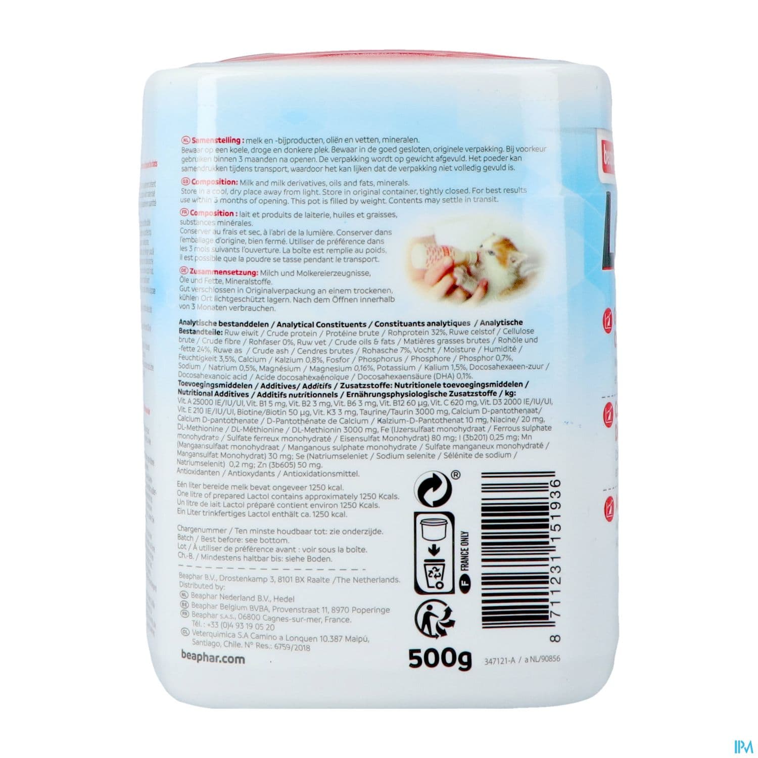 LACTOL LAIT MATERN CHATON 500G