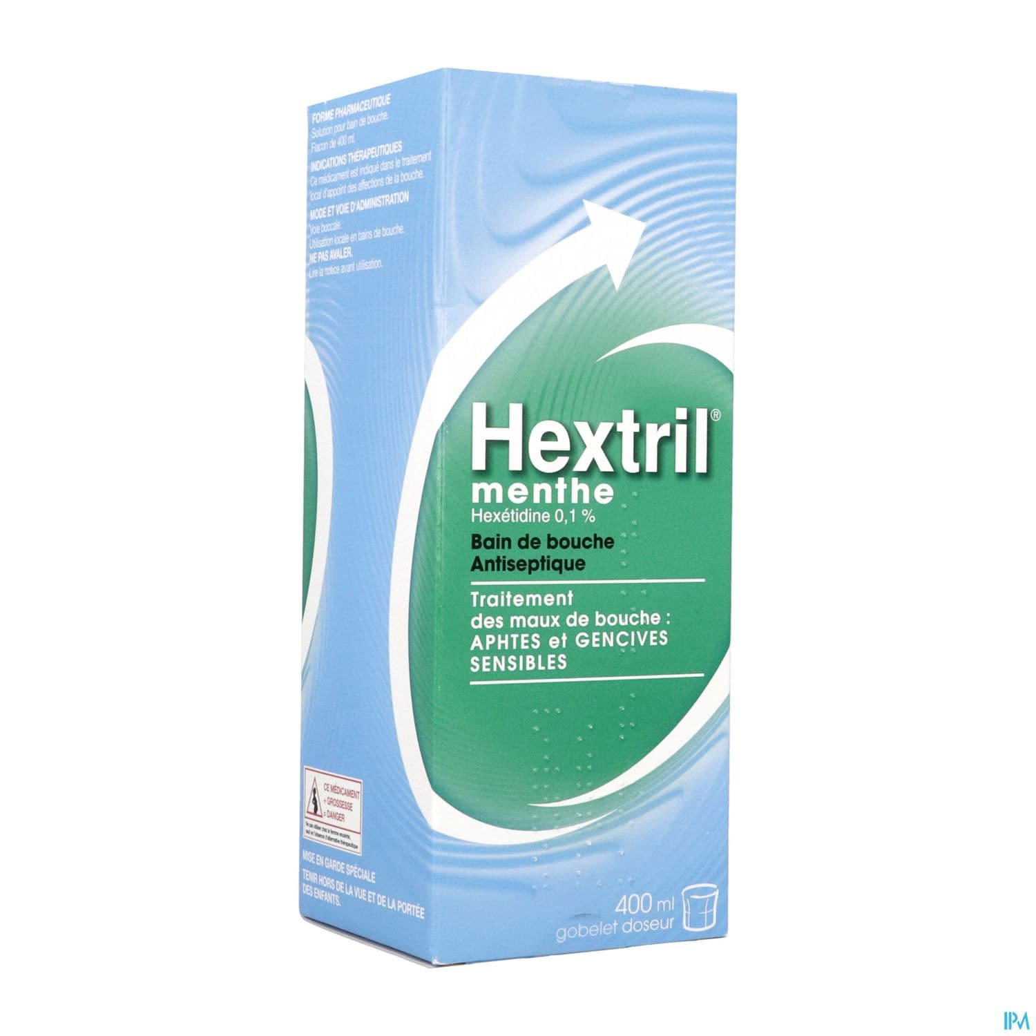 HEXTRIL MENTHE 0,1% BAIN BOUC400ML