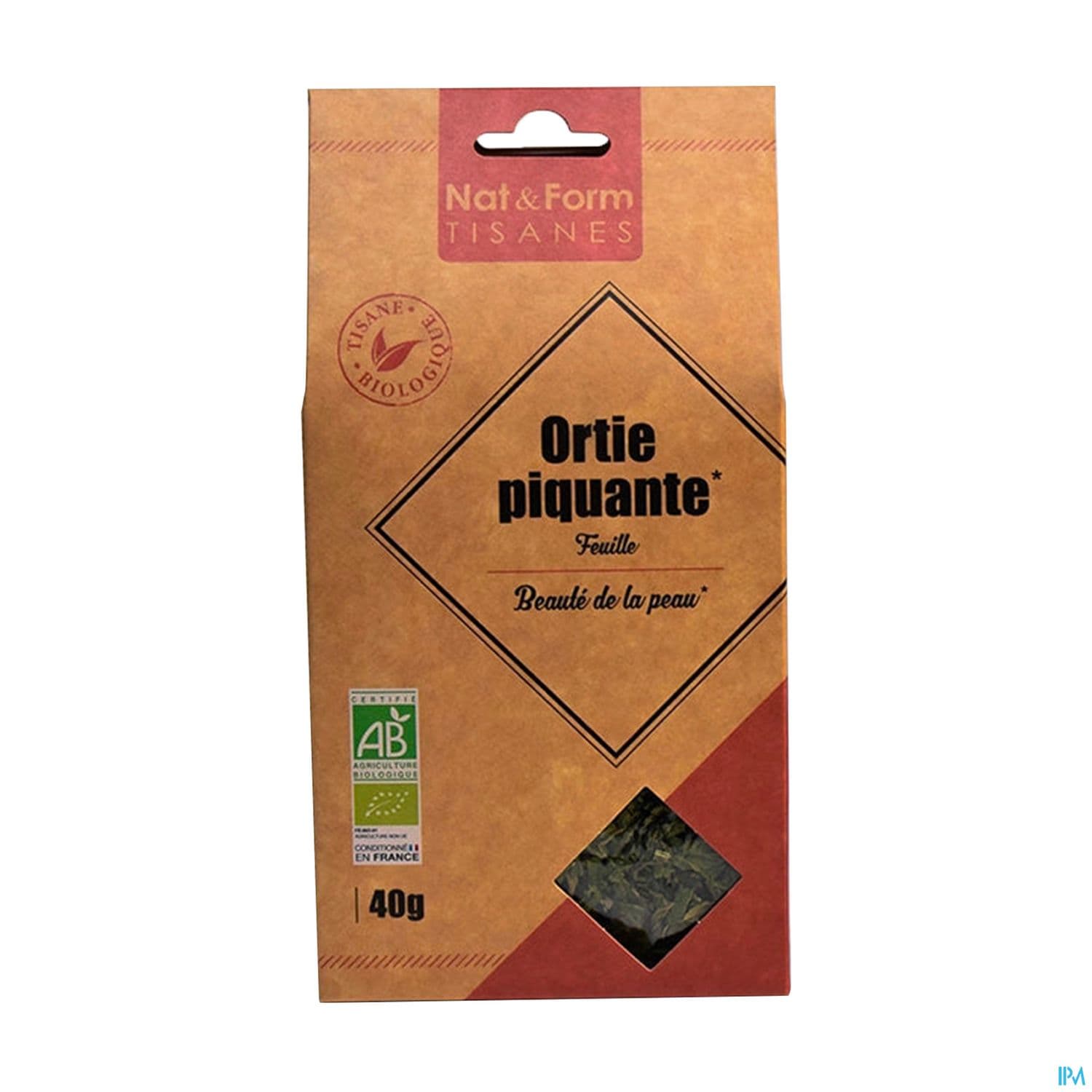 NAT&FORM TIS ORTI PIQ FEUIL BIO40G — Pharmacie du Flore