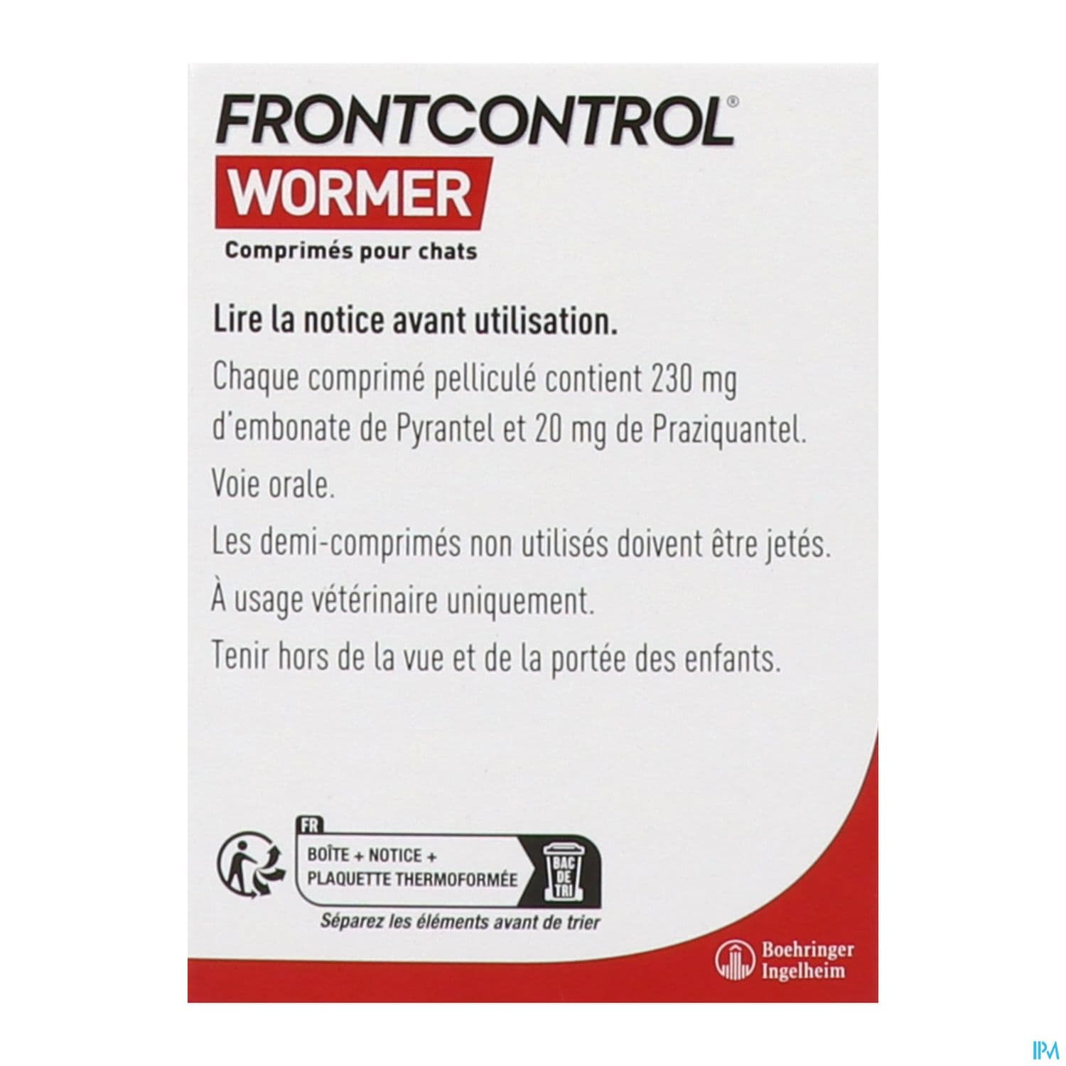 Frontline Frontcontrol Wormer Chat Comprime Secable 2