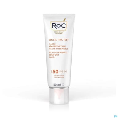 Roc Soleil Protect Visage Fluide Haute Tolerance Reconfortant Spf50+ 50ml