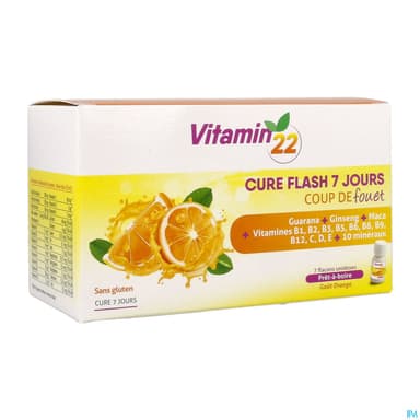 Vitamin 22 Cure Flash 7 Jours Unidose 30ml X7