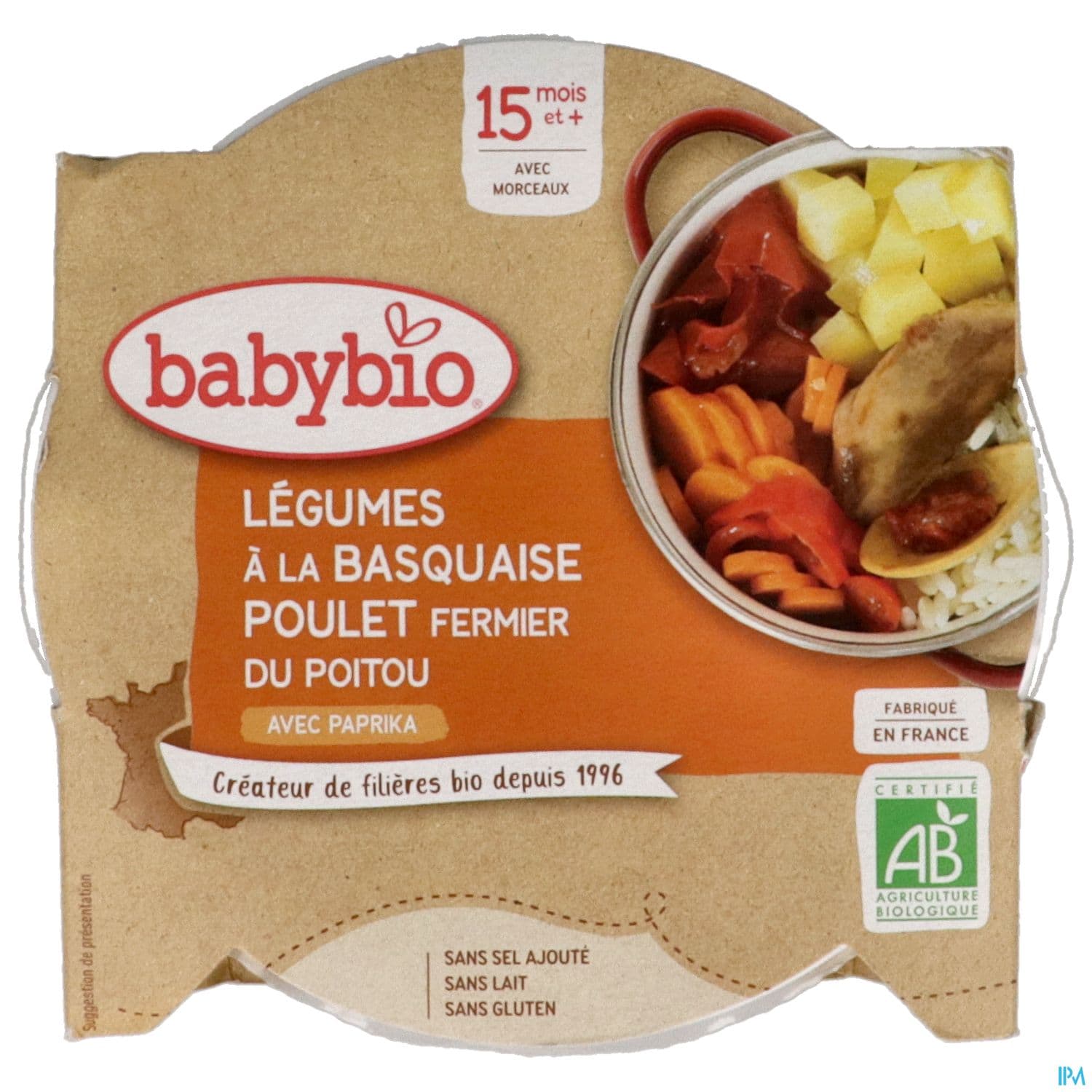BABYBIO ASS LEGUM/POULET BASQ 260G