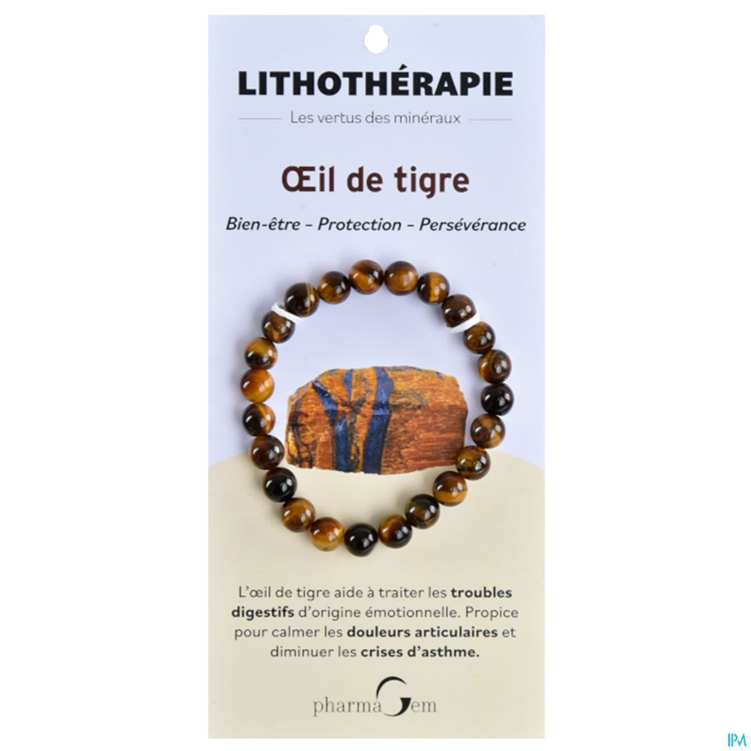 Pharmagem Bracelet Lithotherapie Oeil Du Tigre 4mm