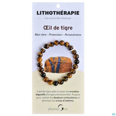 Pharmagem Bracelet Lithotherapie Oeil Du Tigre 4mm