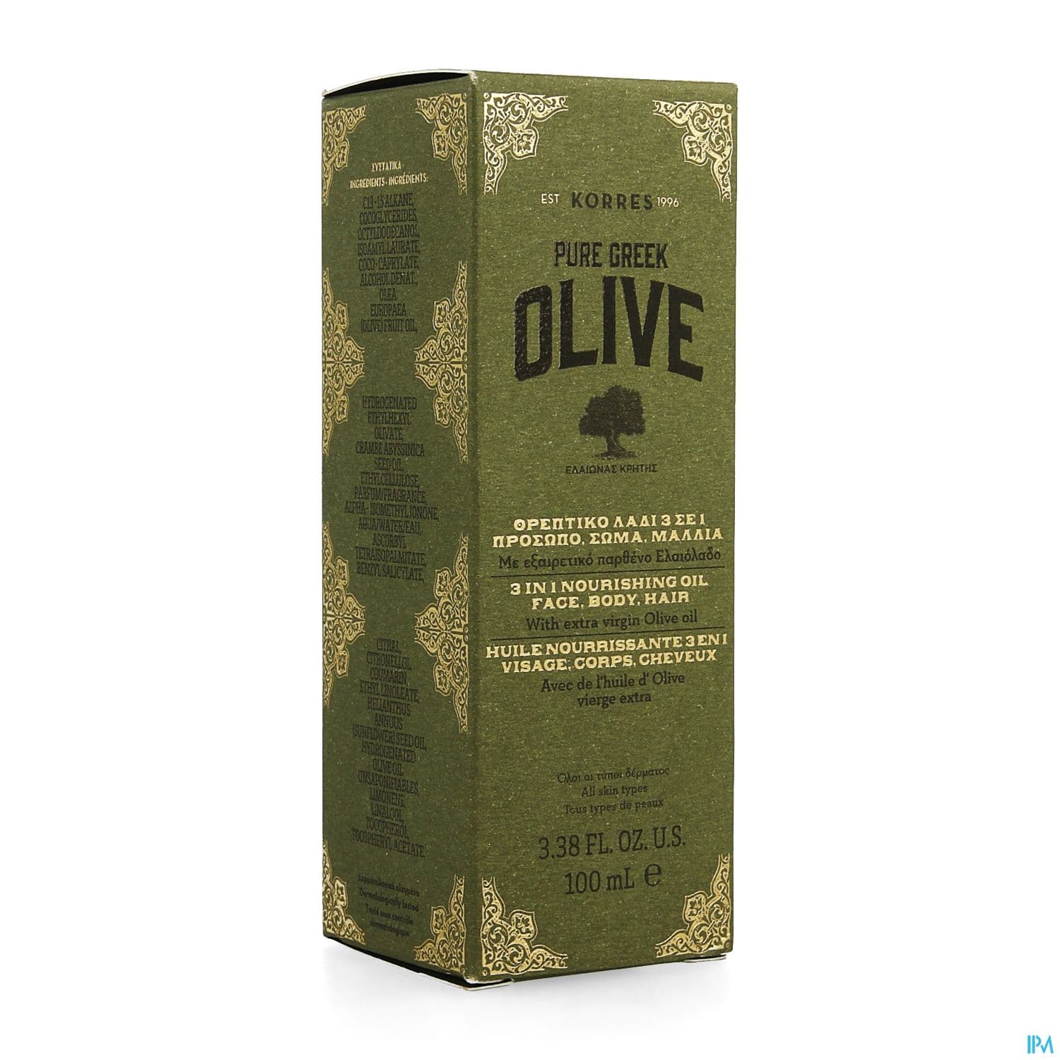 KORRES OLIVE HLE NOURR 3EN1 100ML — Pharmacie de Bois Lemaitre - Marseille