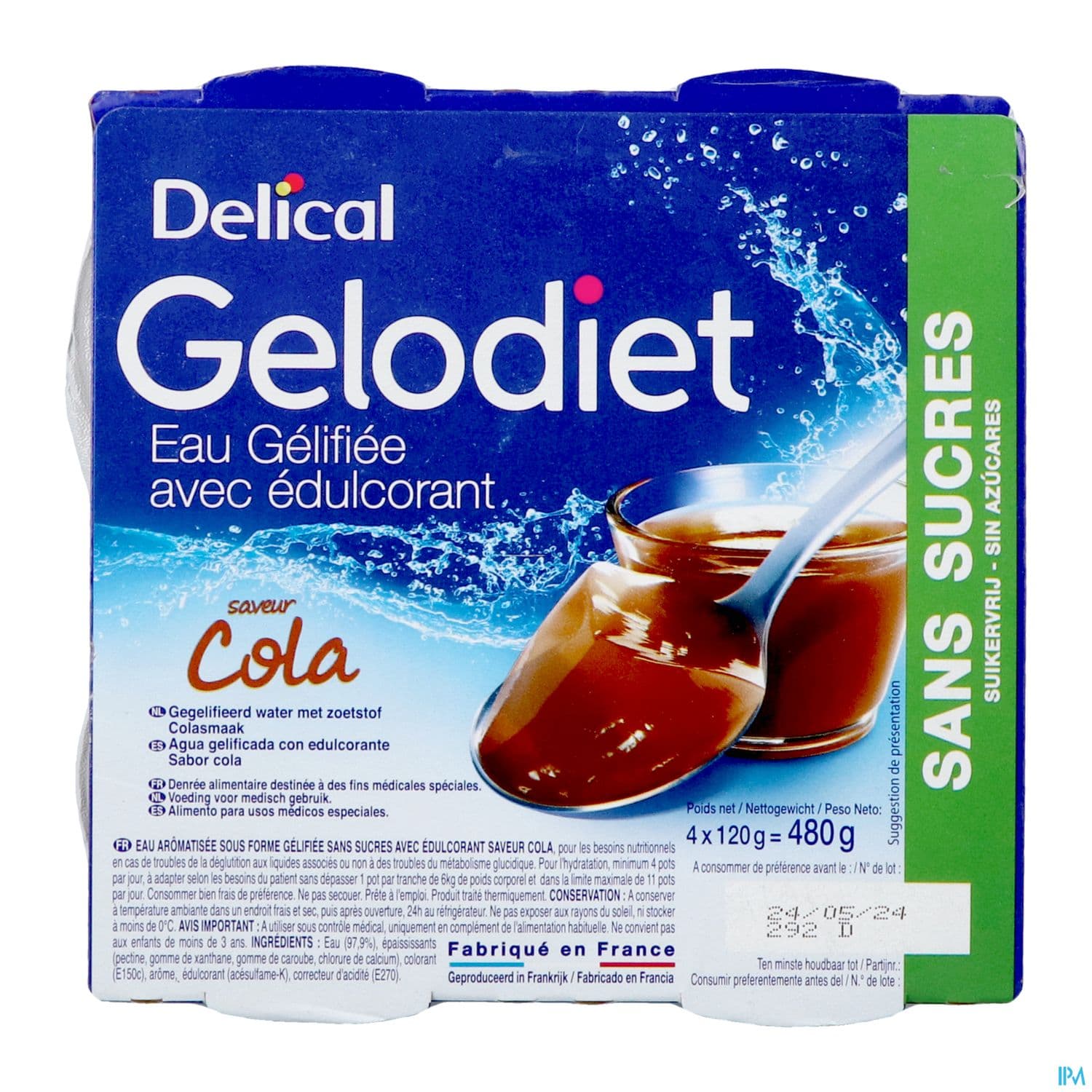 DELICAL GELODIET EAU S/S COLA120X4