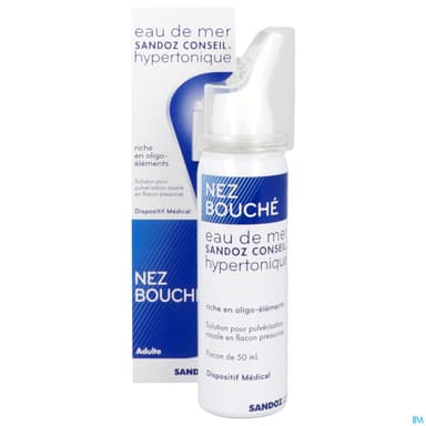 Eau Mer Hypertonique Sandoz Conseil Spray 50ml