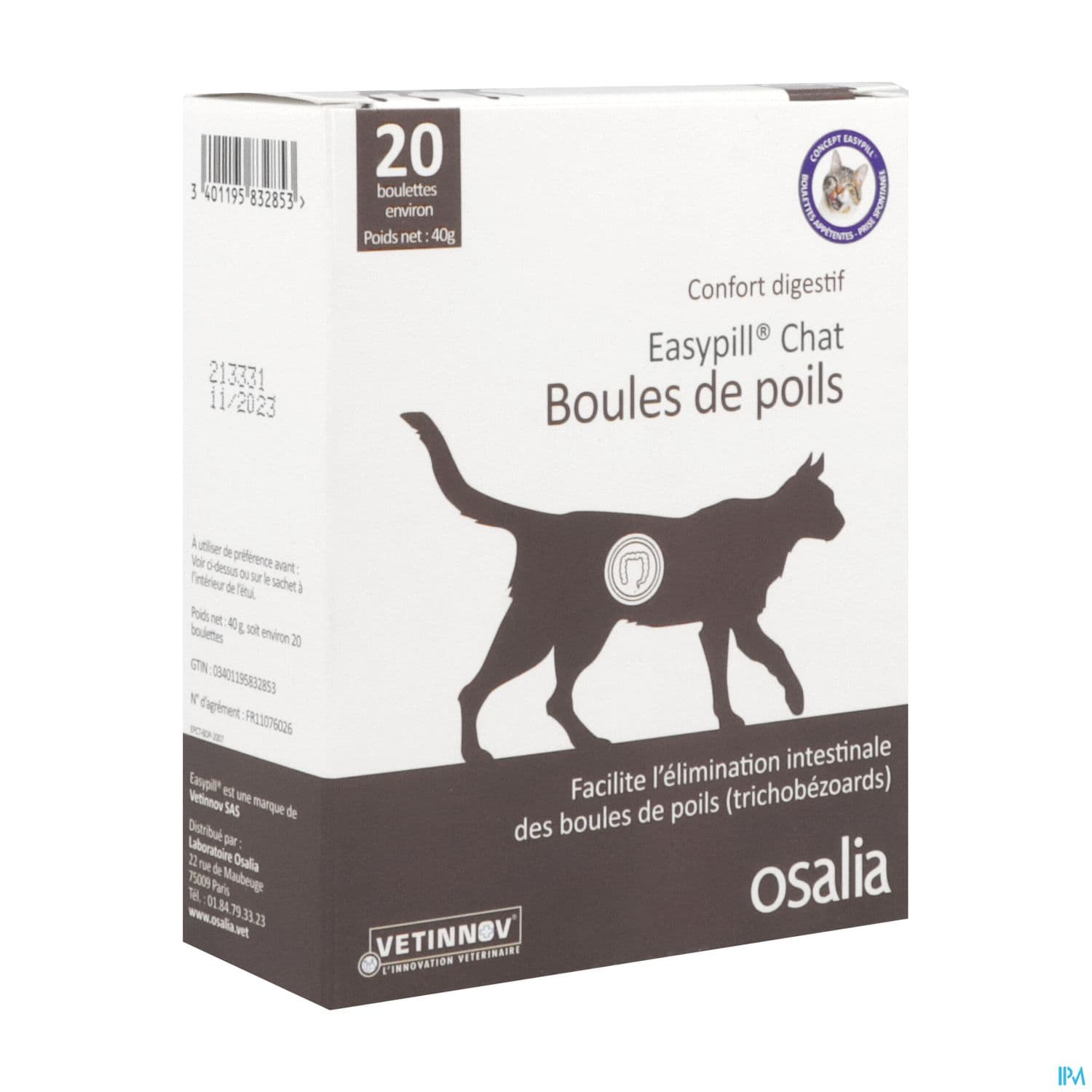 Easypill Boulette Chat Poils 20