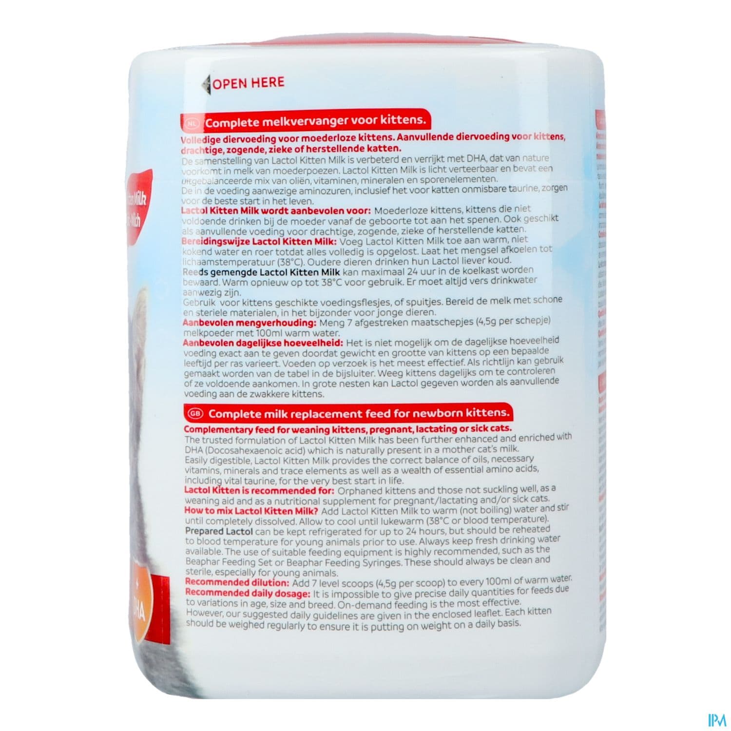 LACTOL LAIT MATERN CHATON 500G
