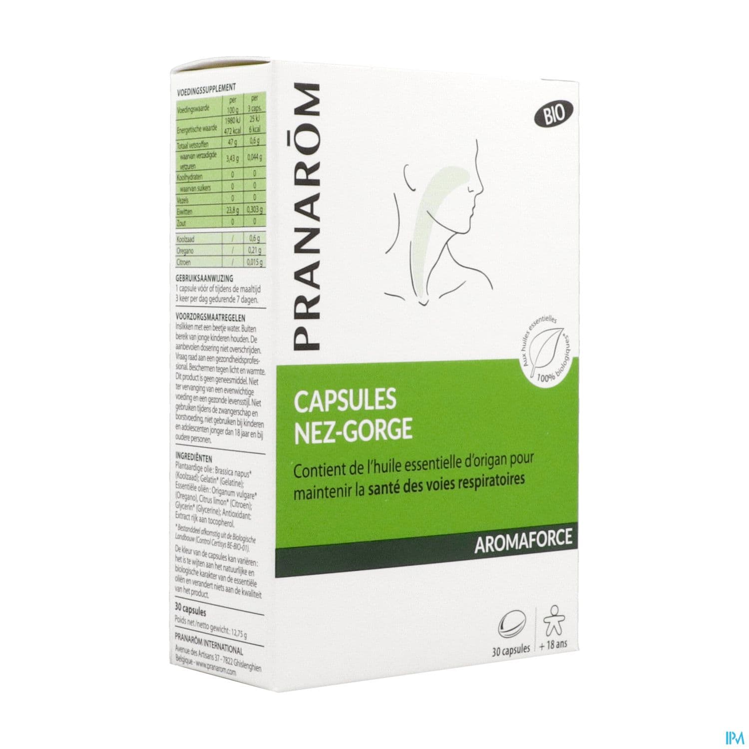 PRANAROM AROMAFOR NEZ/GORGE CAP30